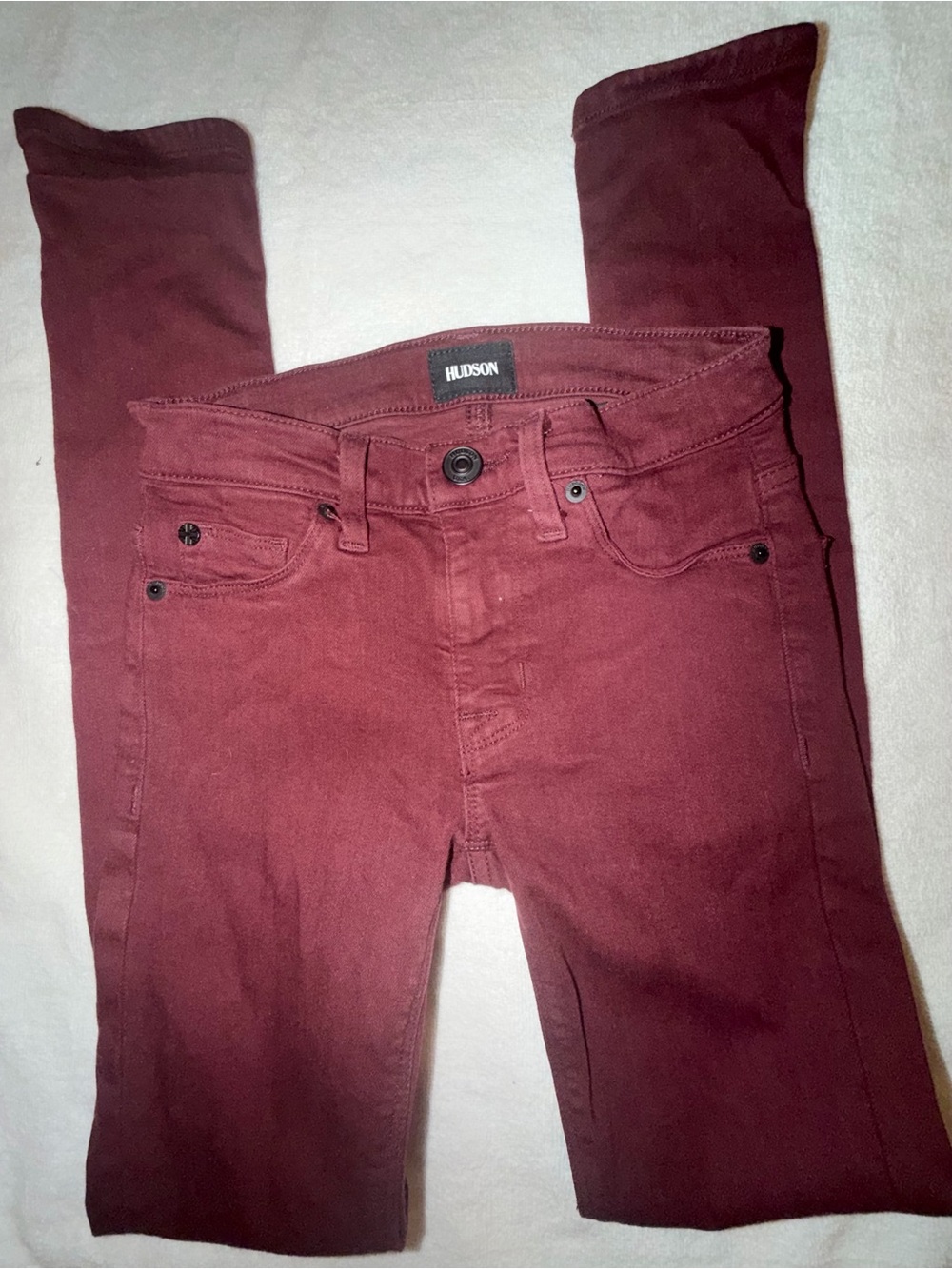 Hudson Jeans-Girls Burgundy Skinny stretch  Jeans